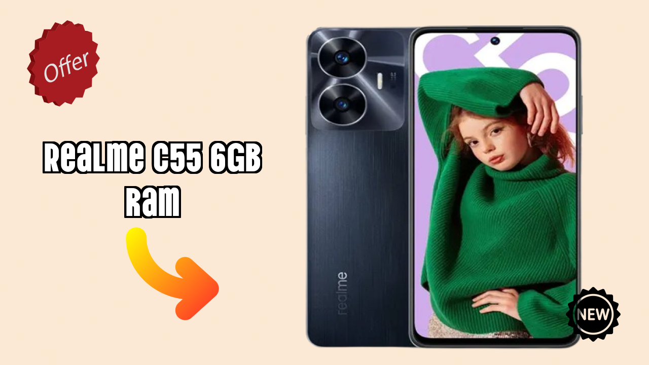 Realme C55 6GB RAM Display Analysis: 6.72 Inches (17.07 Cm) Screen